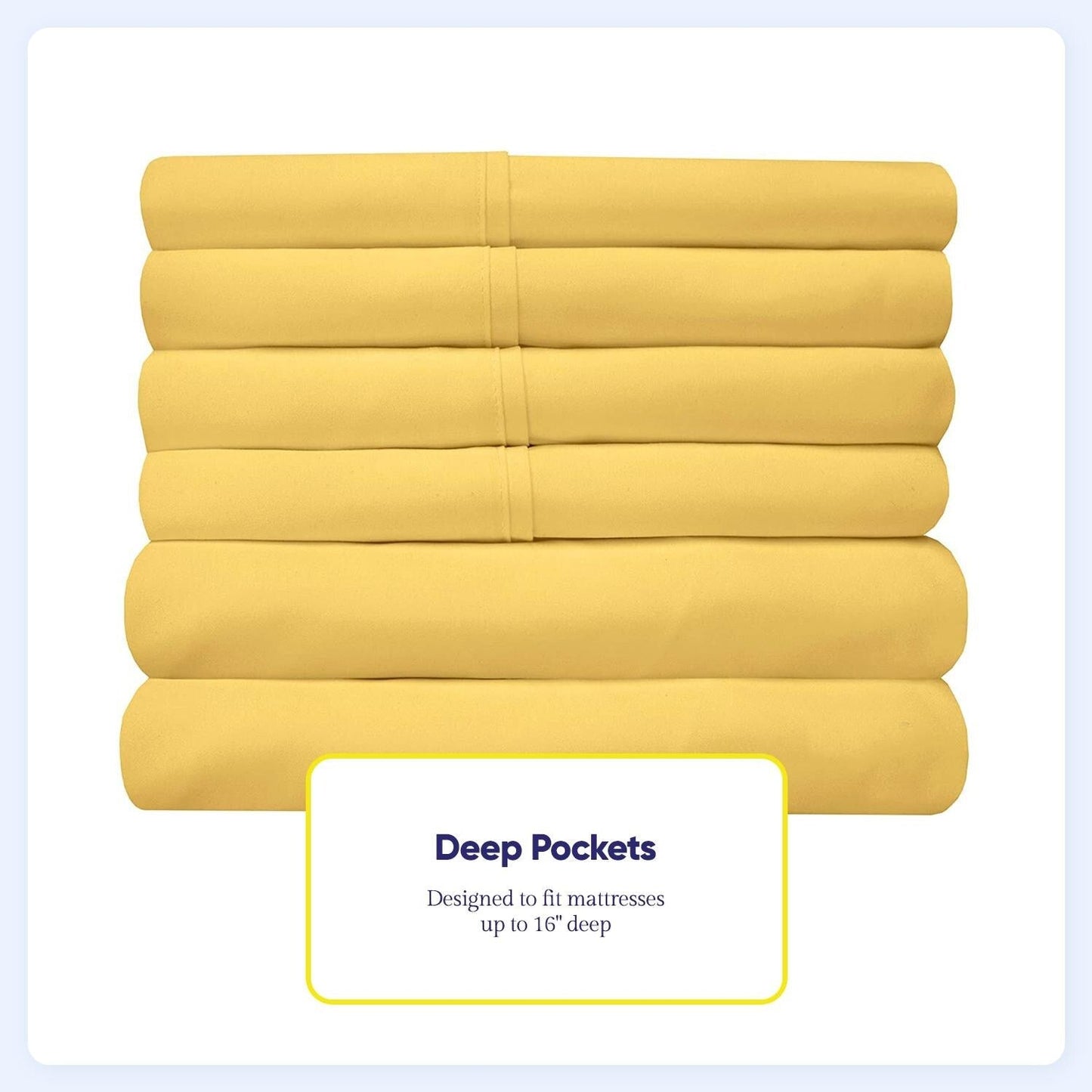 Soft Brushed Microfiber 7-piece Split King Sheet Set - 4 Pillowcases
