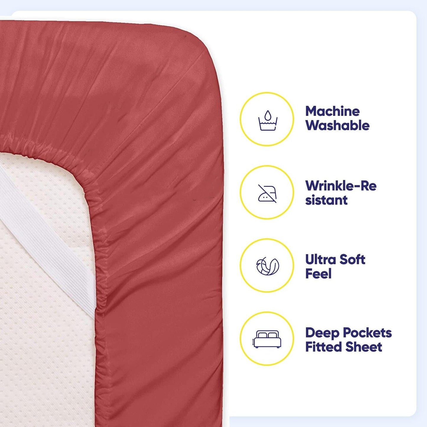 Soft Brushed Microfiber 7-piece Split King Sheet Set - 4 Pillowcases