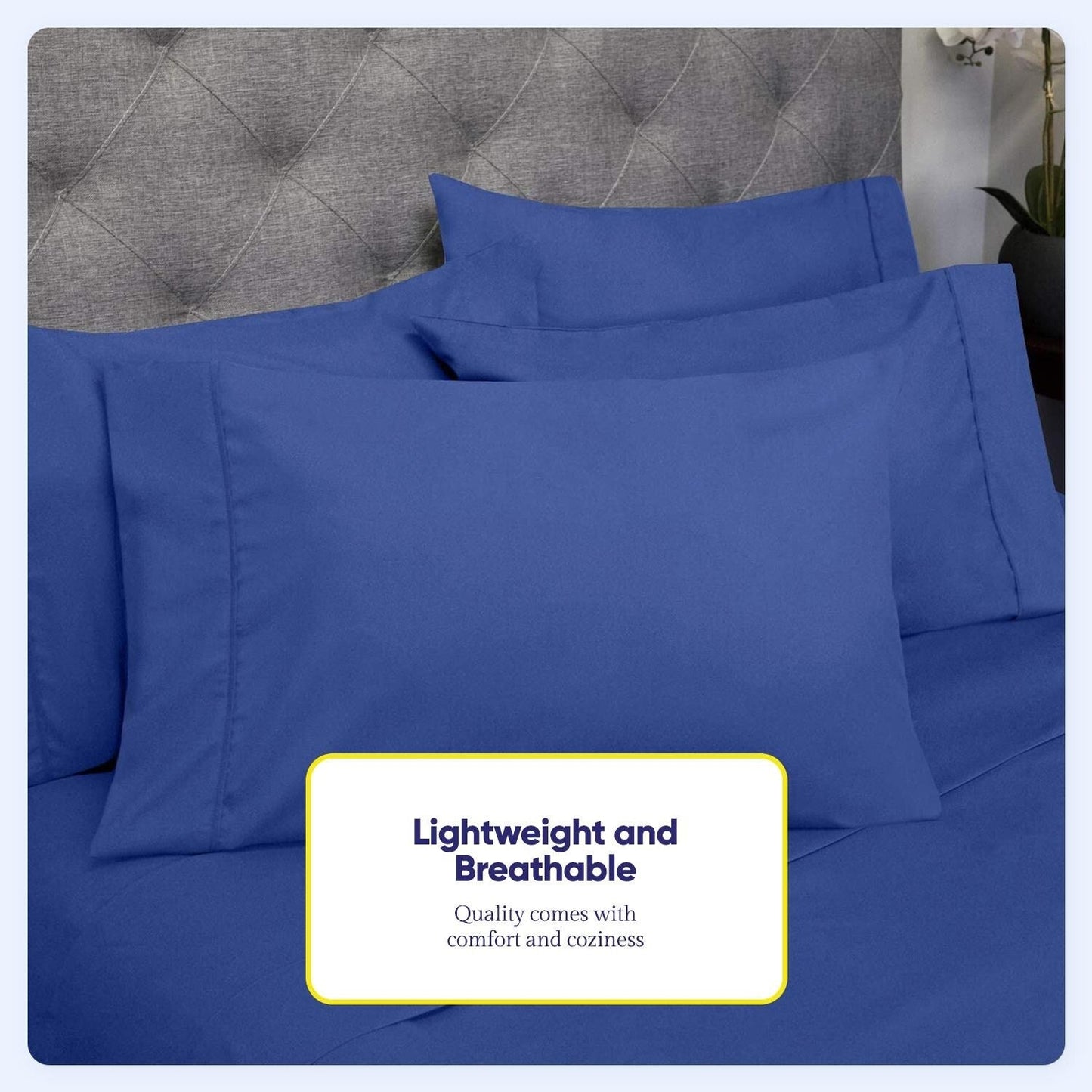 Soft Brushed Microfiber 7-piece Split King Sheet Set - 4 Pillowcases