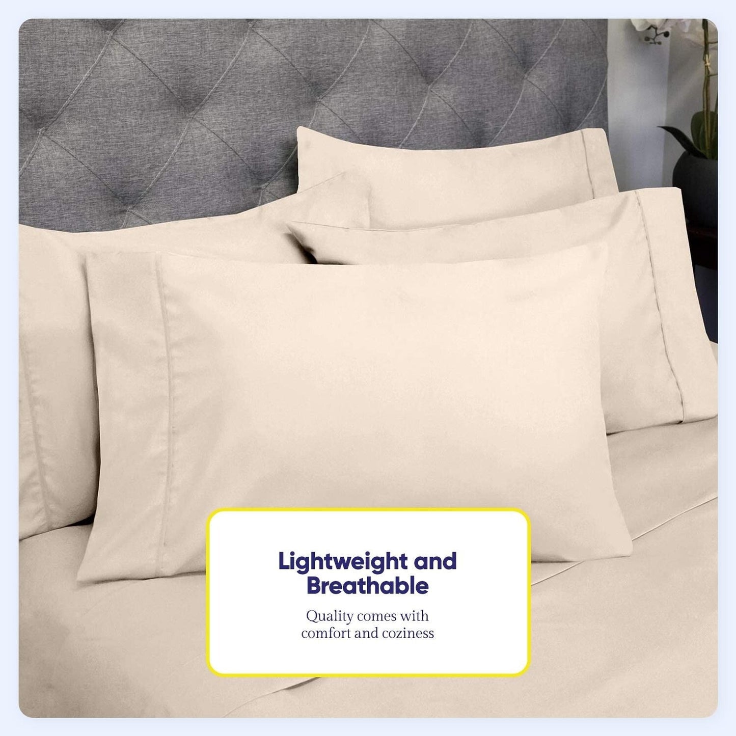 Soft Brushed Microfiber 7-piece Split King Sheet Set - 4 Pillowcases