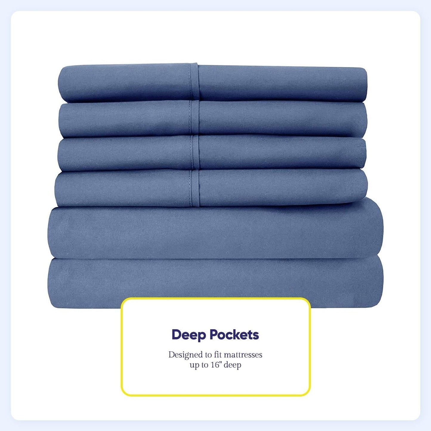 Soft Brushed Microfiber 7-piece Split King Sheet Set - 4 Pillowcases