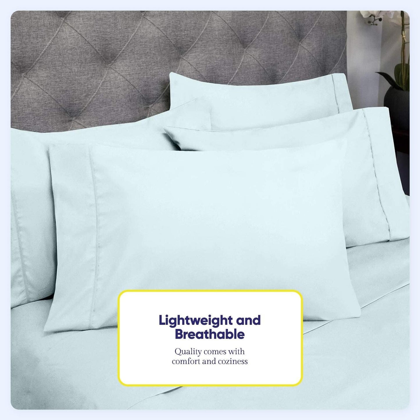 Soft Brushed Microfiber 7-piece Split King Sheet Set - 4 Pillowcases