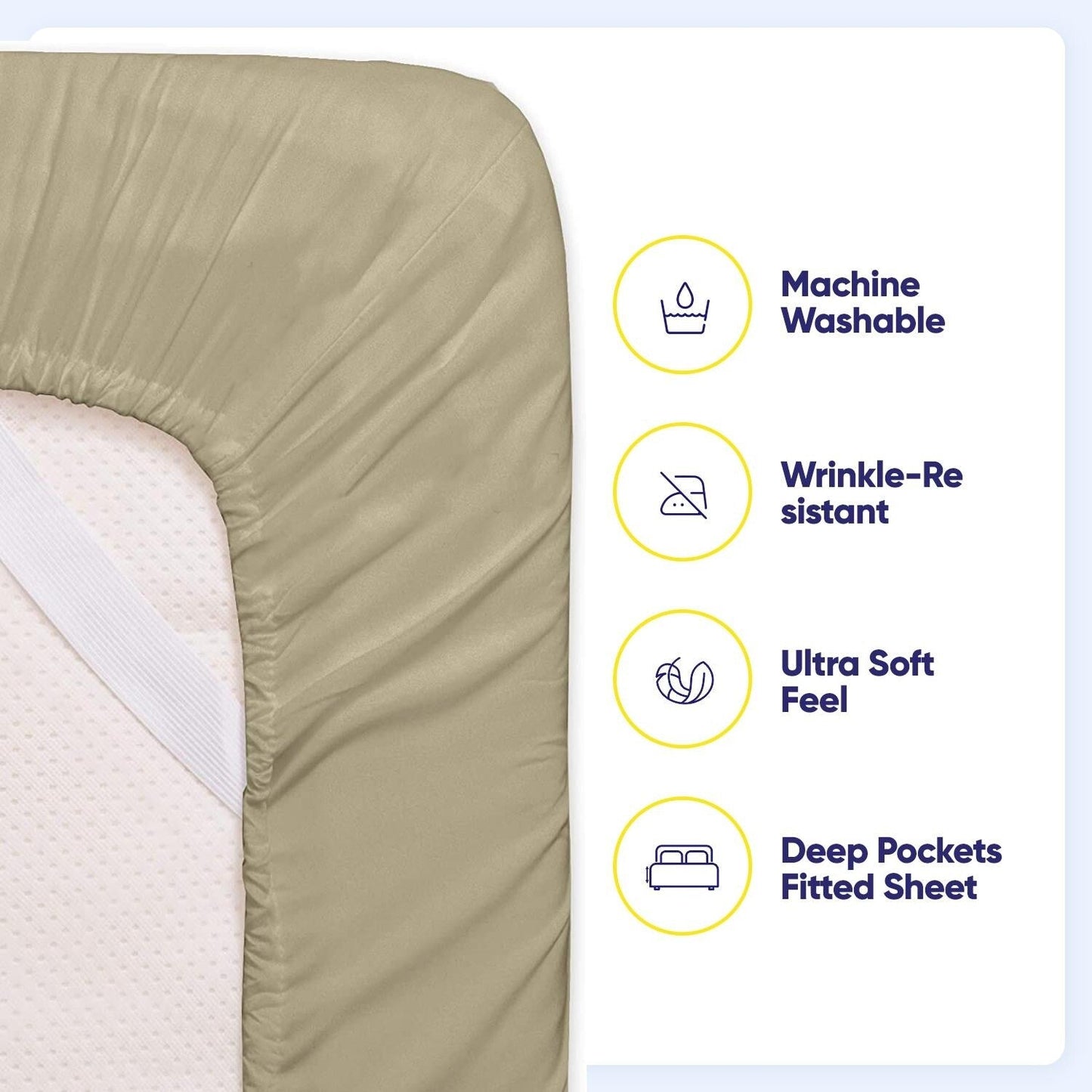 Soft Brushed Microfiber 7-piece Split King Sheet Set - 4 Pillowcases