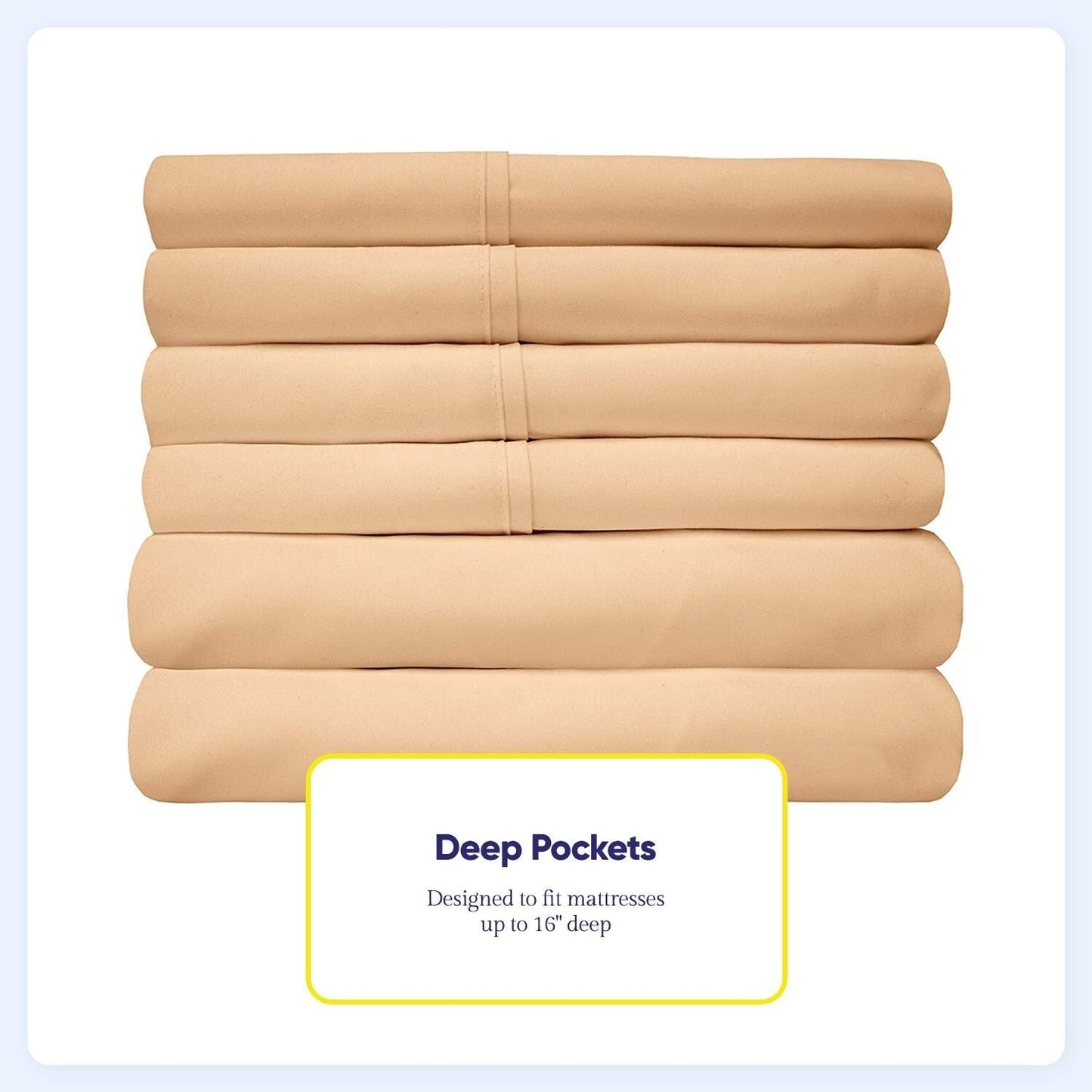 Soft Brushed Microfiber 7-piece Split King Sheet Set - 4 Pillowcases