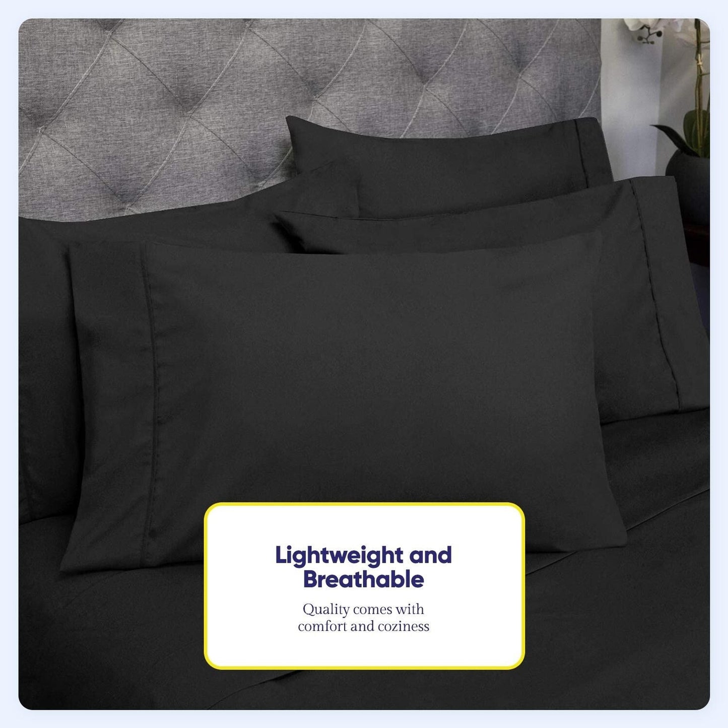 Soft Brushed Microfiber 7-piece Split King Sheet Set - 4 Pillowcases