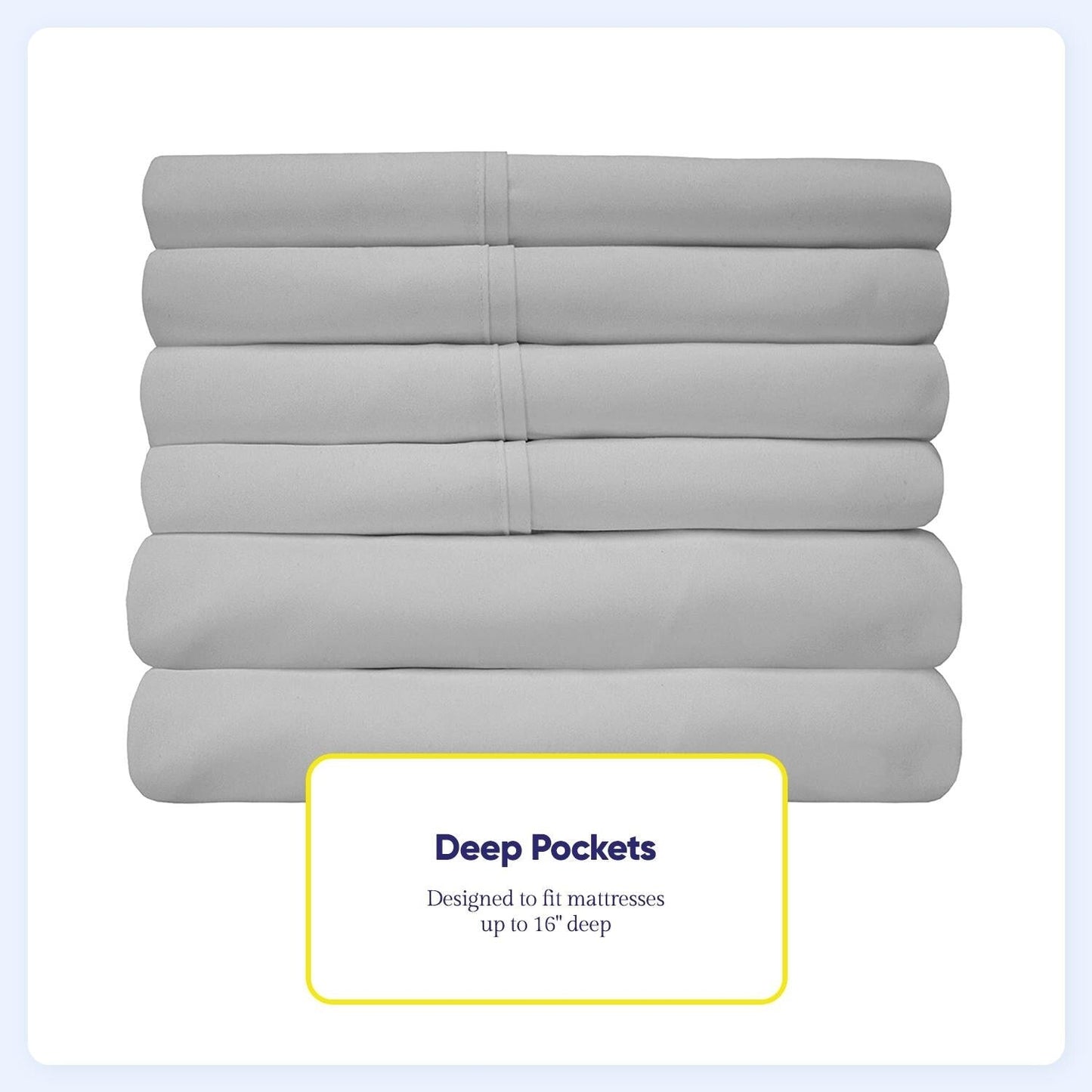 Soft Brushed Microfiber 7-piece Split King Sheet Set - 4 Pillowcases