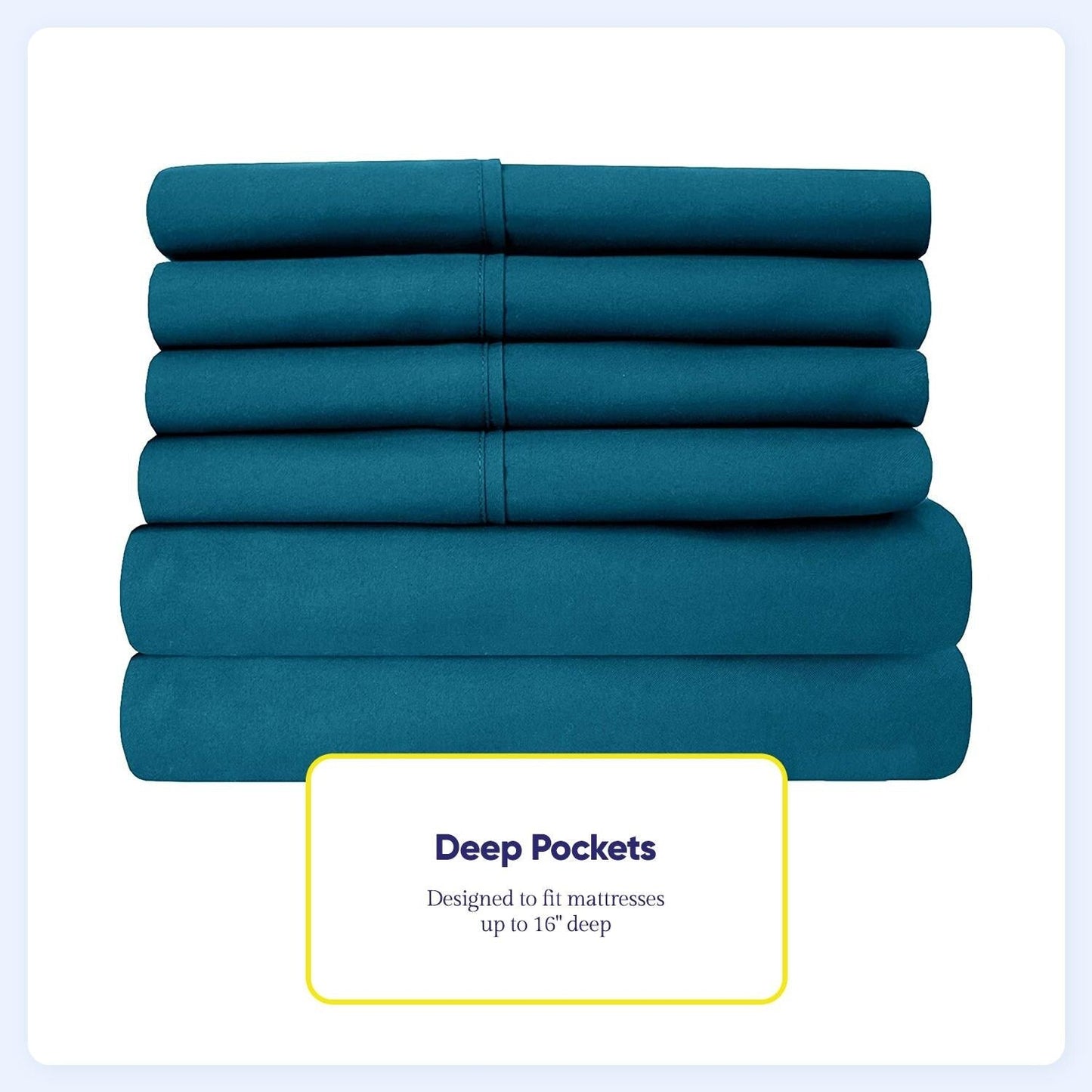 Soft Brushed Microfiber 7-piece Split King Sheet Set - 4 Pillowcases