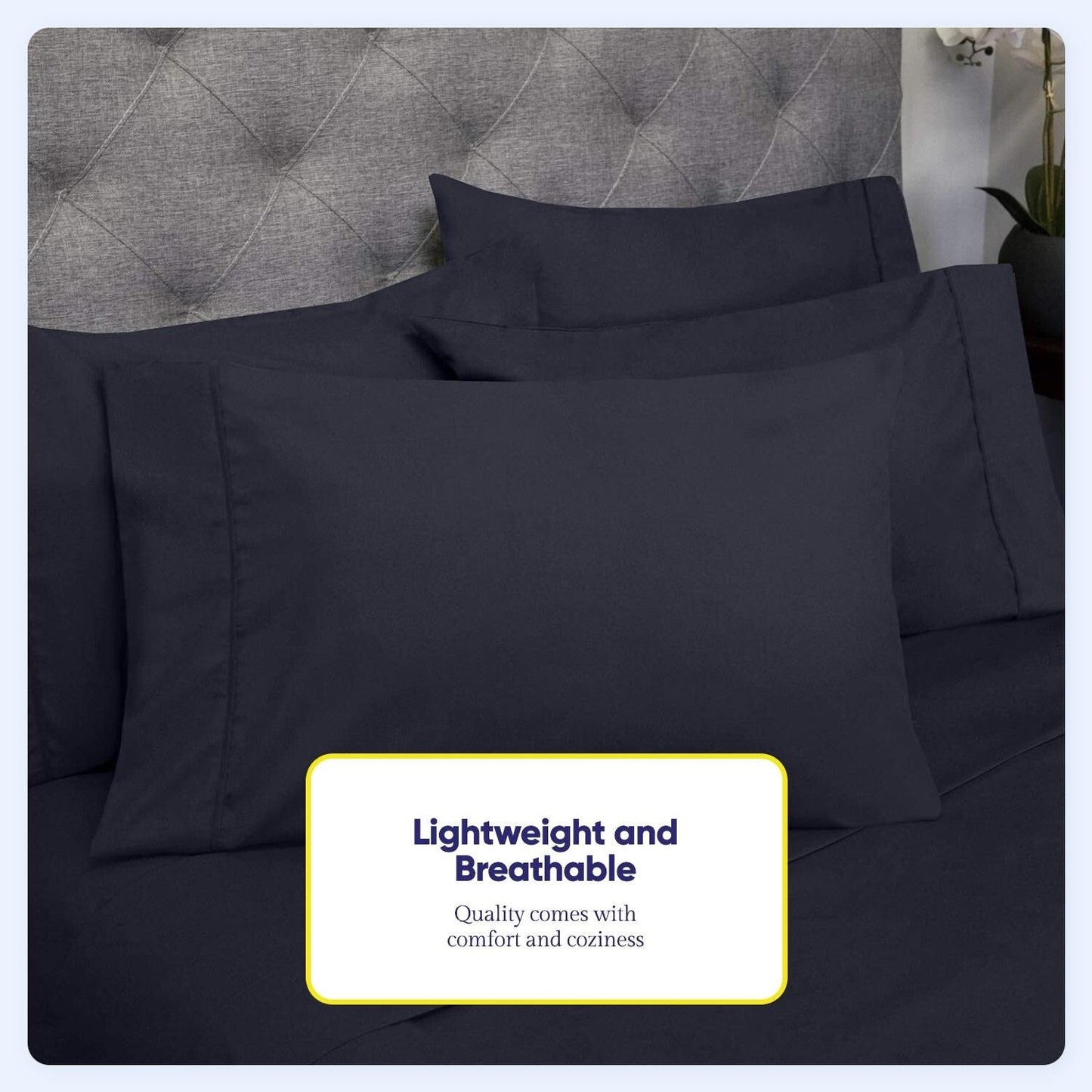 Soft Brushed Microfiber 7-piece Split King Sheet Set - 4 Pillowcases