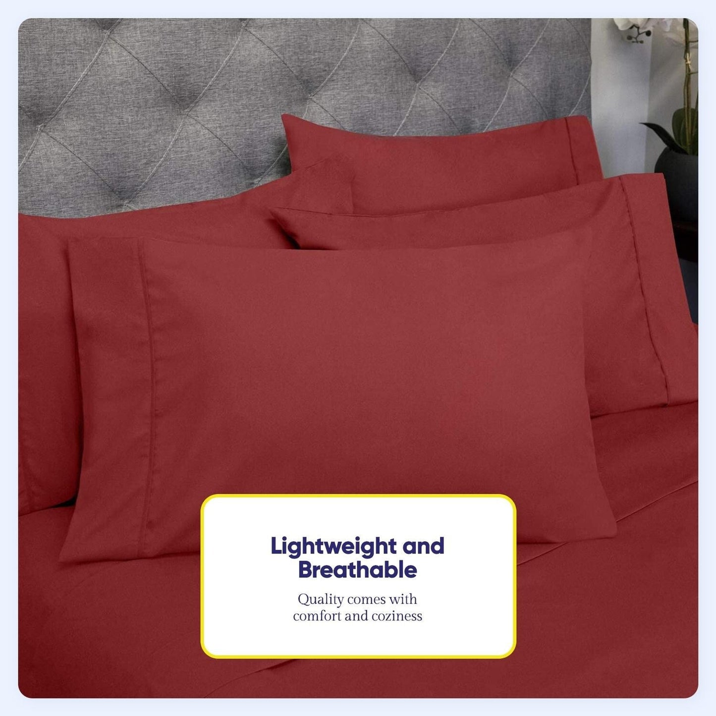 Soft Brushed Microfiber 7-piece Split King Sheet Set - 4 Pillowcases