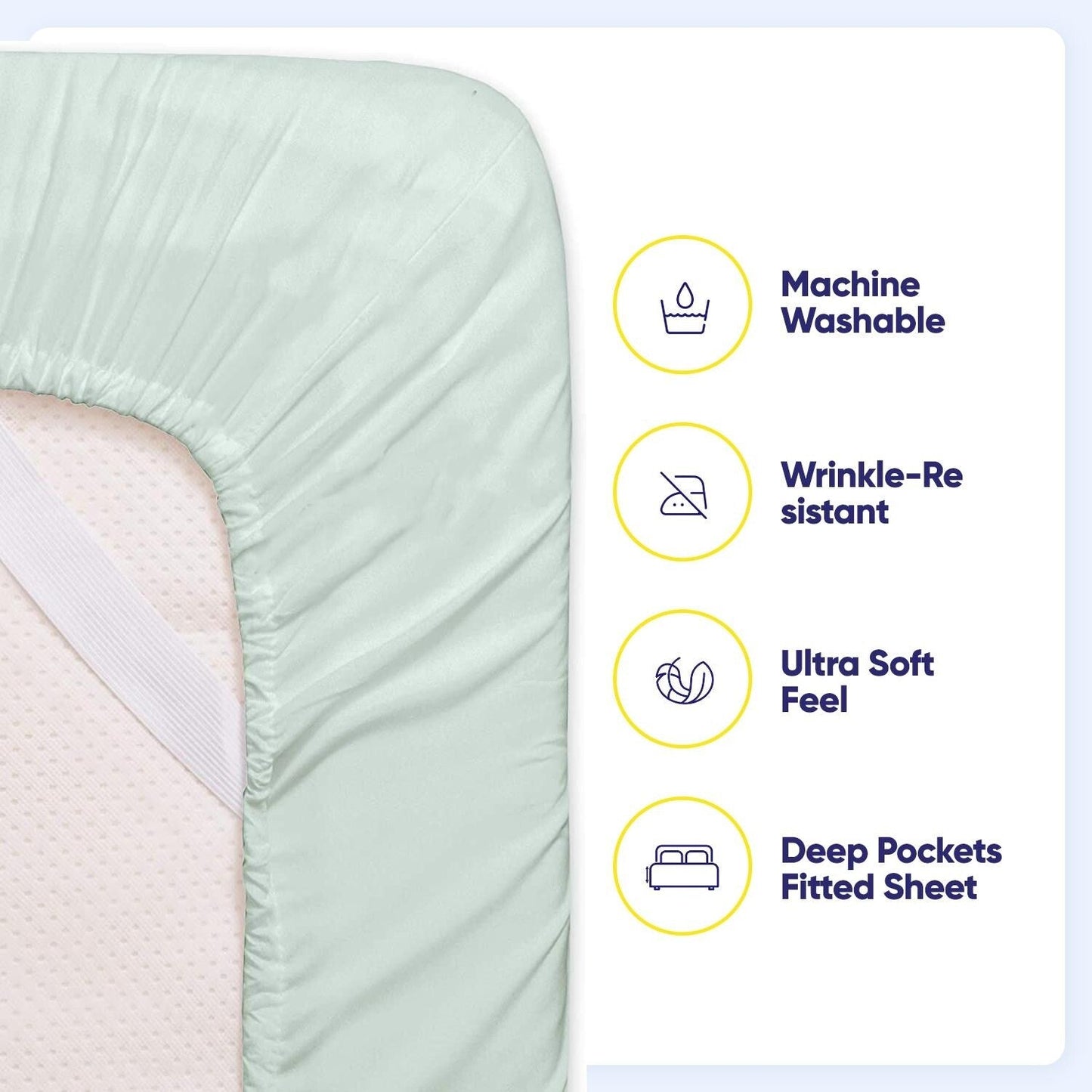 Soft Brushed Microfiber 7-piece Split King Sheet Set - 4 Pillowcases