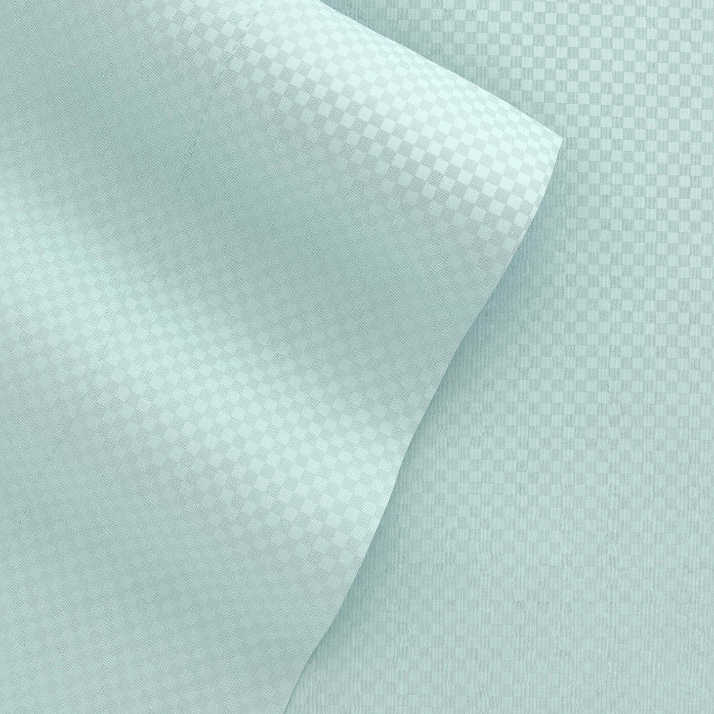 Soft Essentials Double Brushed Embossed Checkered 4PC Deep Pocket Bed Sheet Set