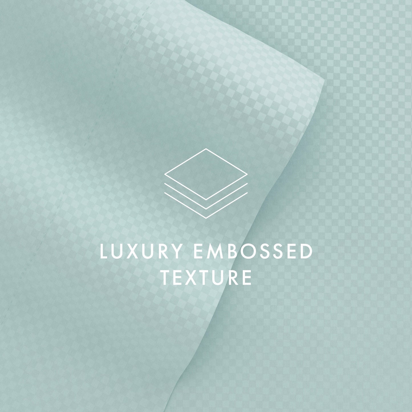 Soft Essentials Double Brushed Embossed Checkered 4PC Deep Pocket Bed Sheet Set