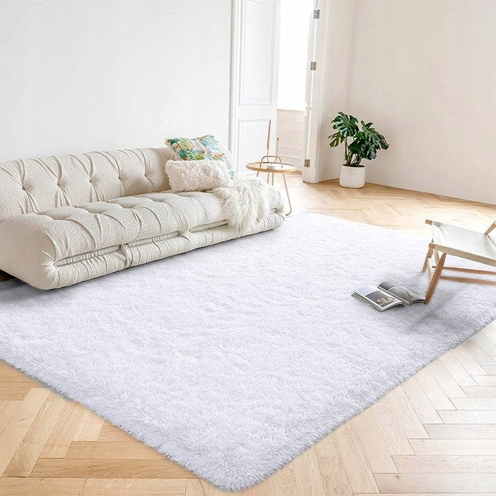 Soft Indoor Area Rug Modern Fluffy Home Carpet - 4' x 5.3'
