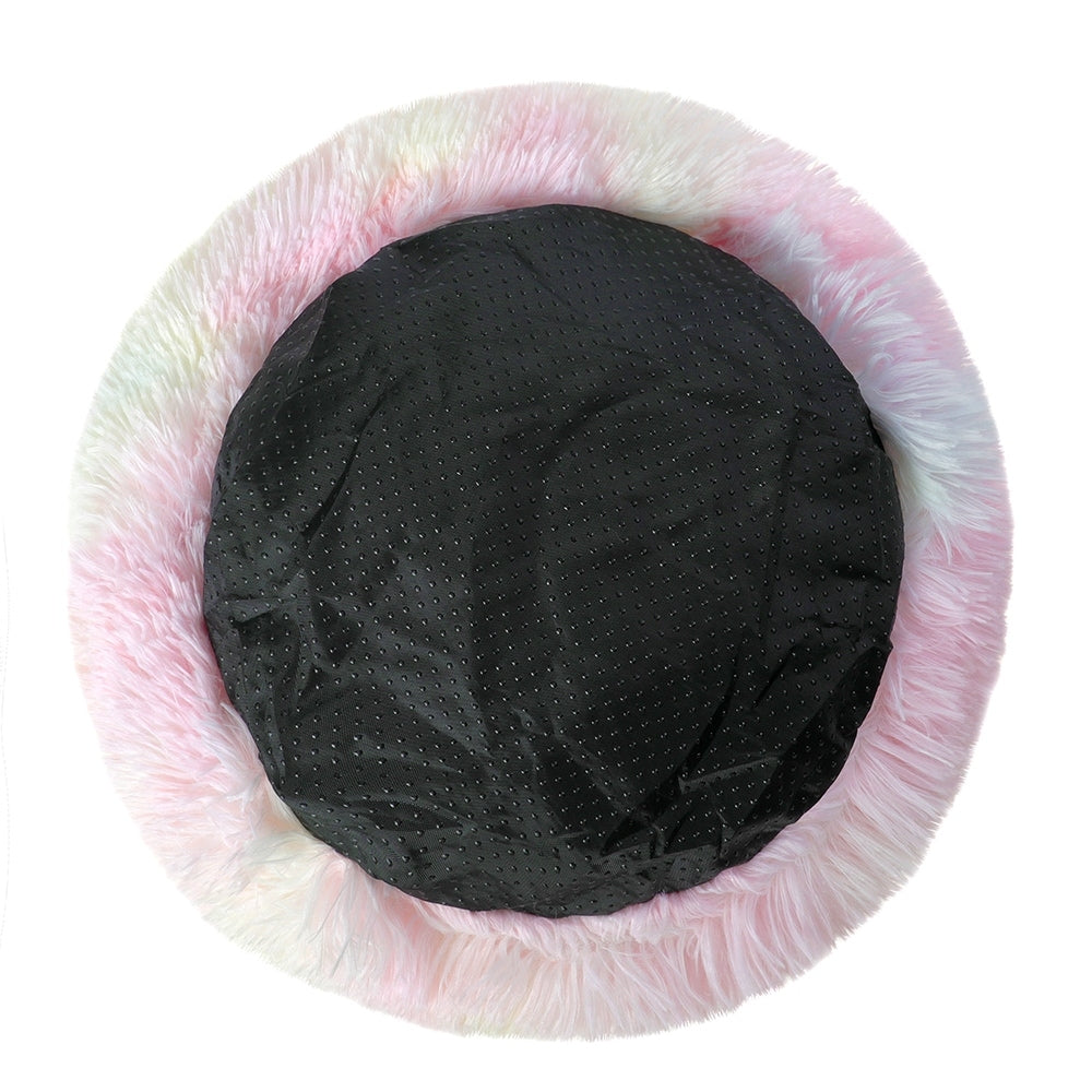 Long Plush Calming Pet Bed Round Donut Cuddler for Small Large Cat Dog