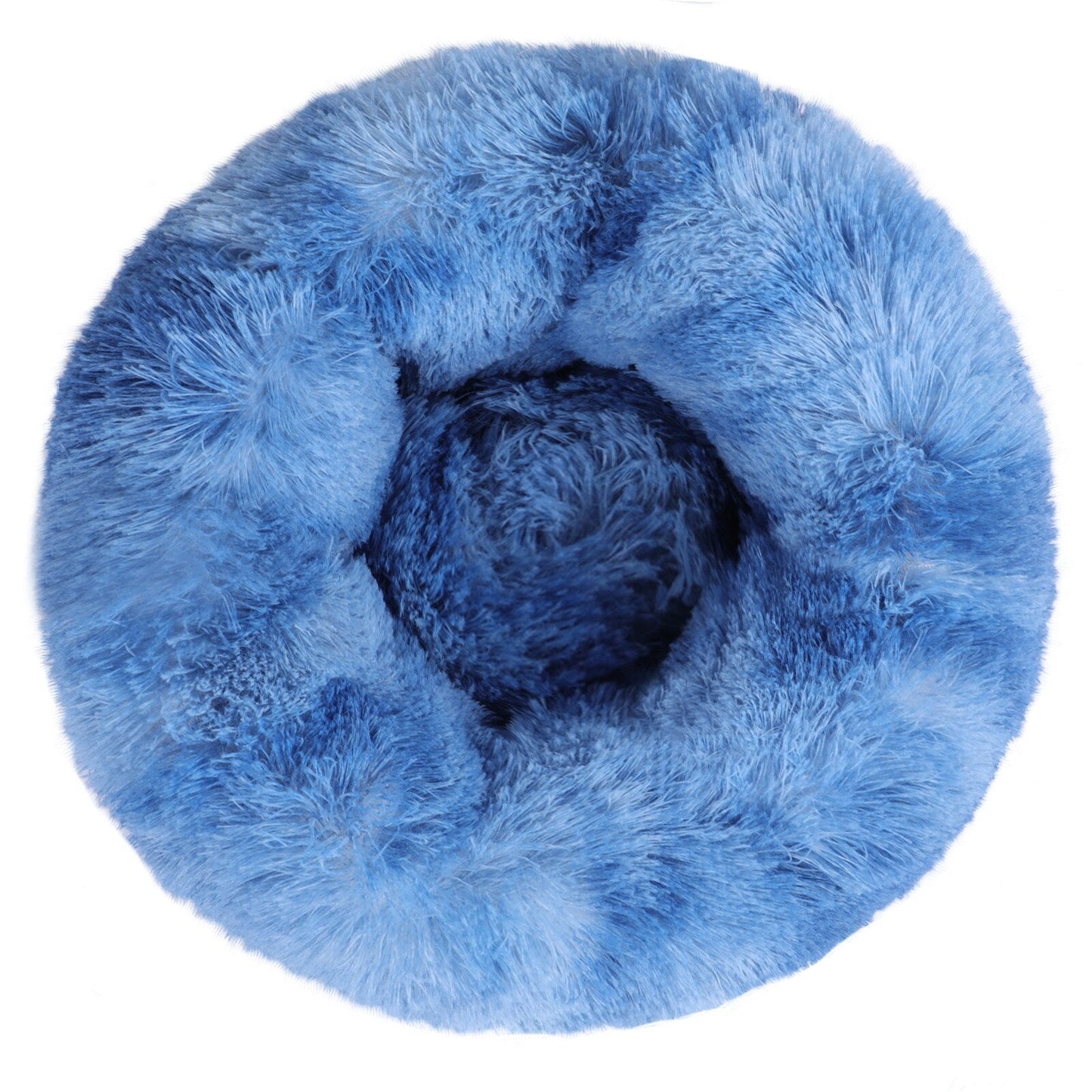 Long Plush Calming Pet Bed Round Donut Cuddler for Small Large Cat Dog