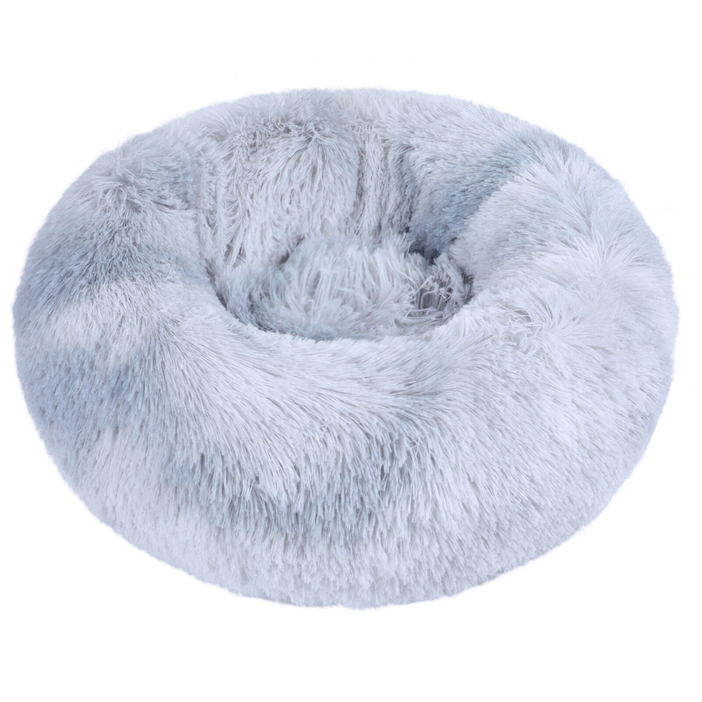 Long Plush Calming Pet Bed Round Donut Cuddler for Small Large Cat Dog