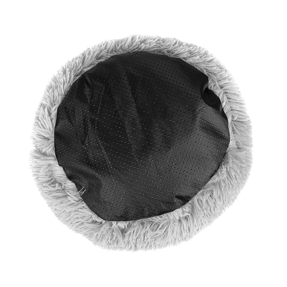 Long Plush Calming Pet Bed Round Donut Cuddler for Small Large Cat Dog
