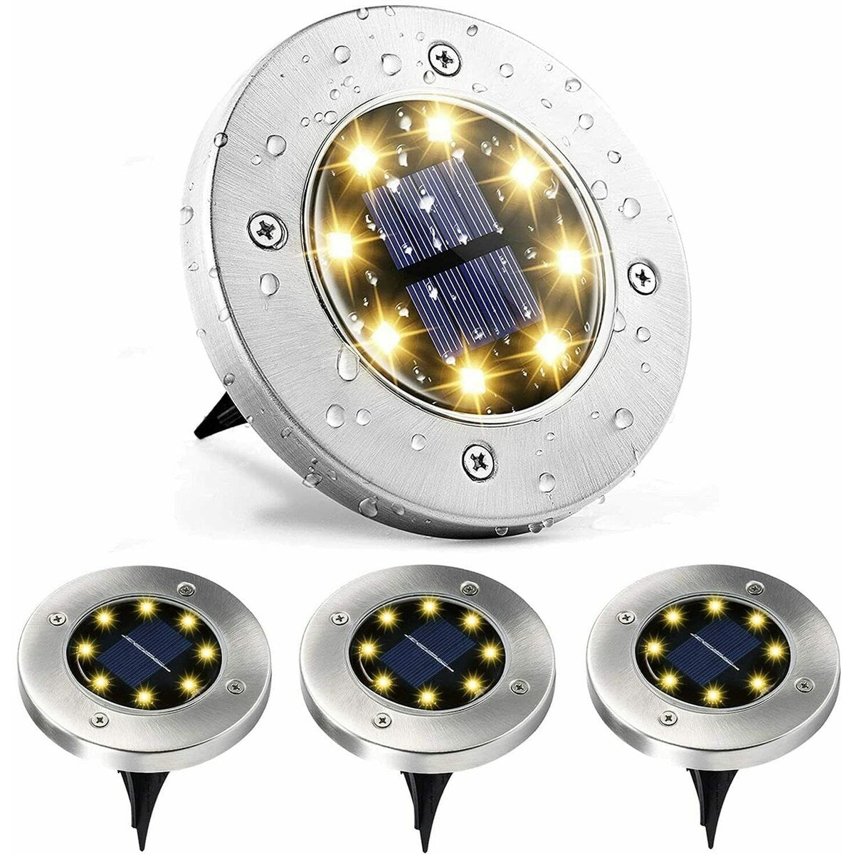 Solar Pathway Ground Lights Outdoor Waterproof