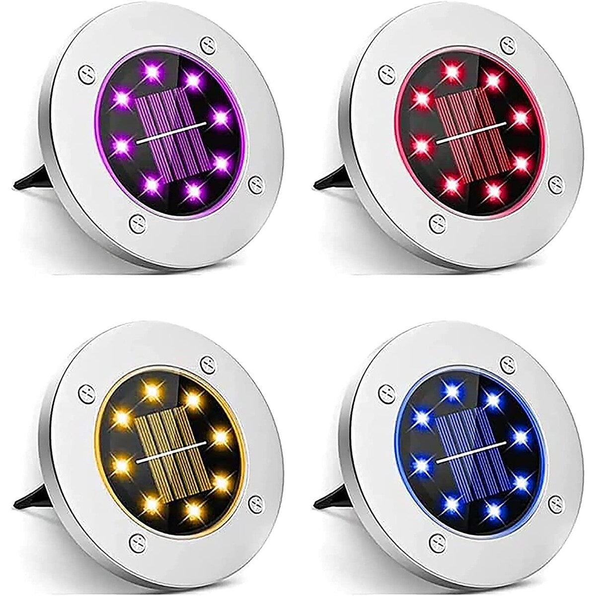 Solar Pathway Ground Lights Outdoor Waterproof