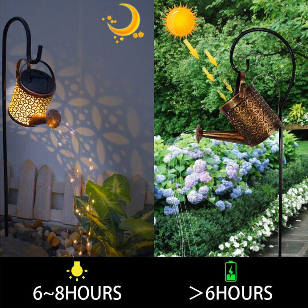 Solar Watering Can Light Outdoor Waterproof Yard Art Lamp