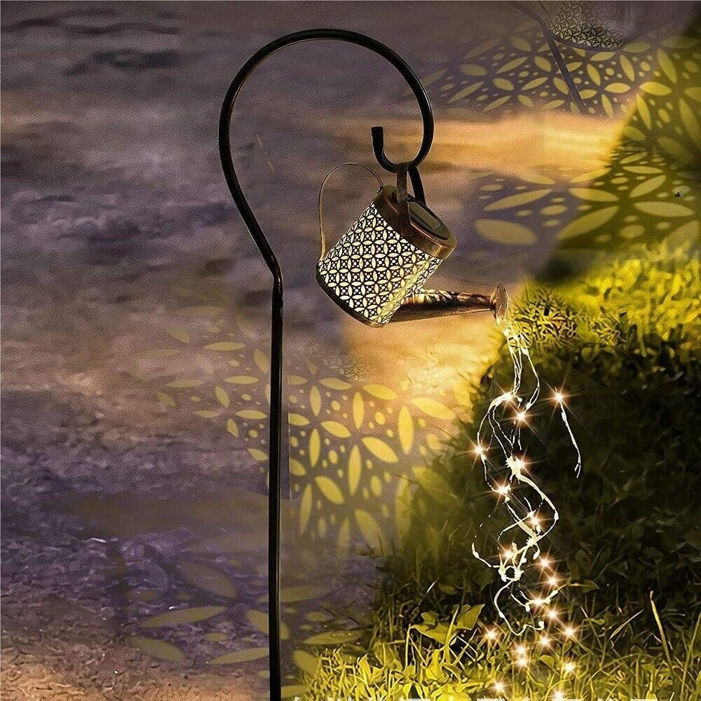 Solar Watering Can Light Outdoor Waterproof Yard Art Lamp