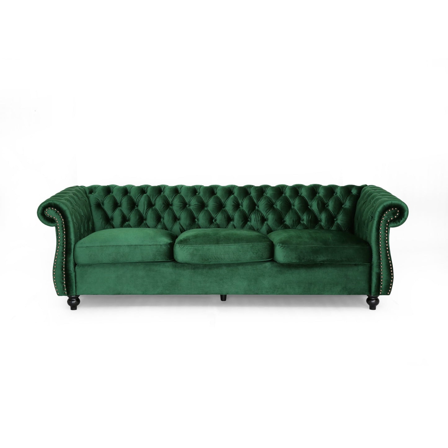 Canapé capitonné Somerville Chesterfield en velours par Christopher Knight Home