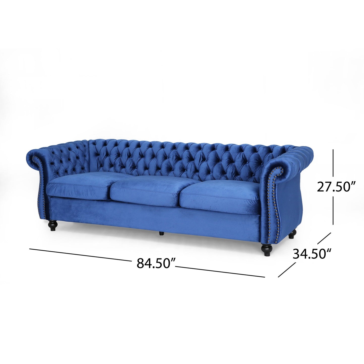 Canapé capitonné Somerville Chesterfield en velours par Christopher Knight Home