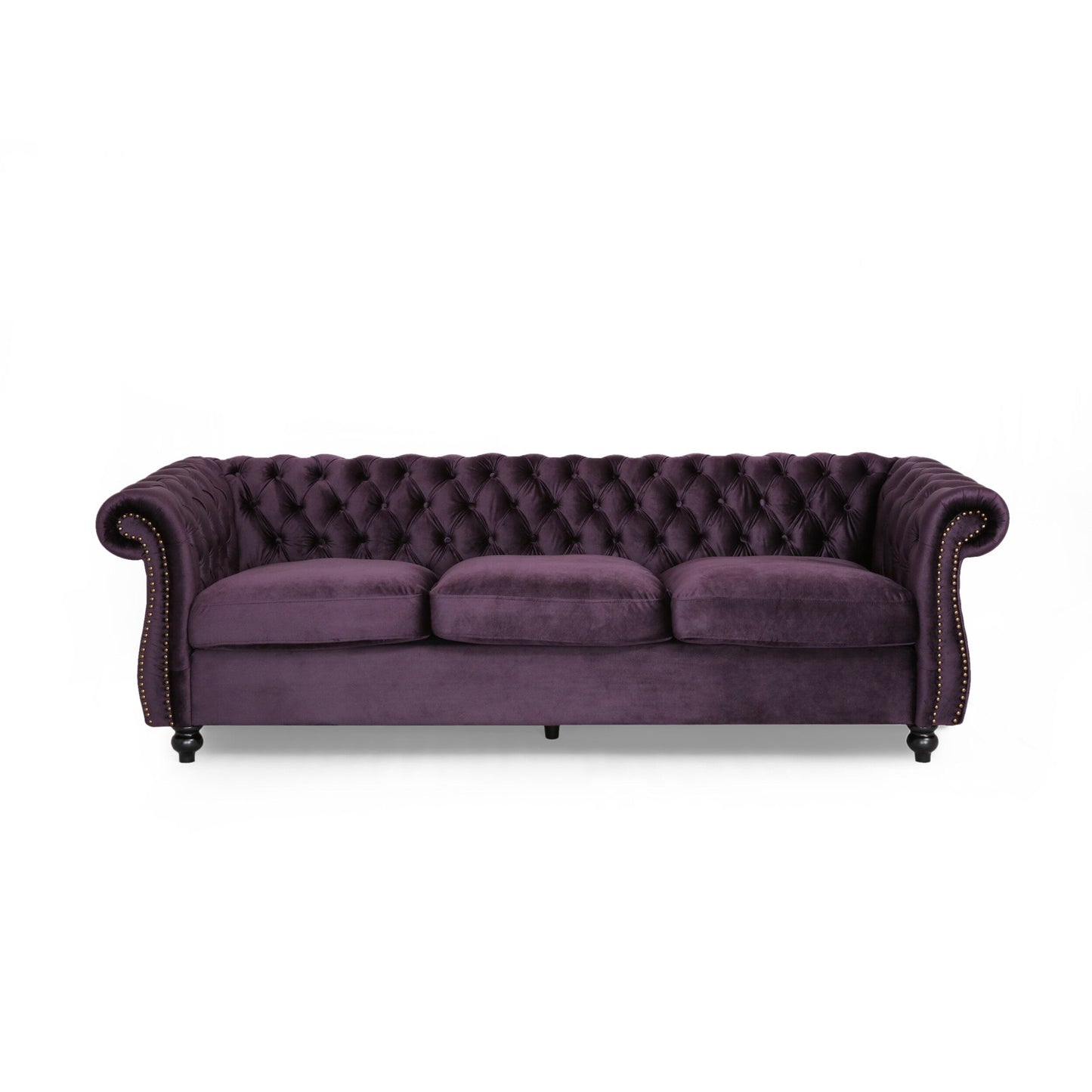 Canapé capitonné Somerville Chesterfield en velours par Christopher Knight Home