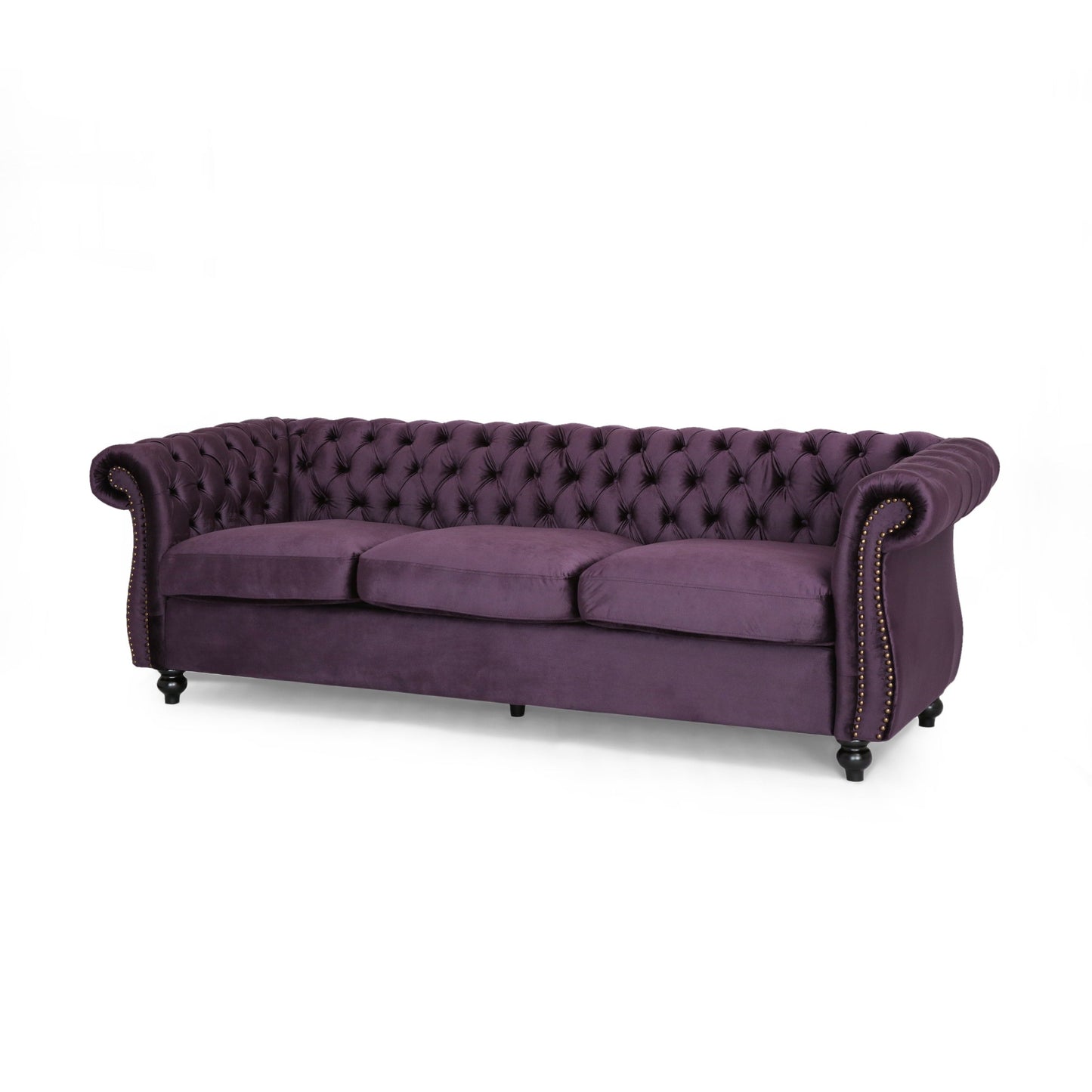 Canapé capitonné Somerville Chesterfield en velours par Christopher Knight Home