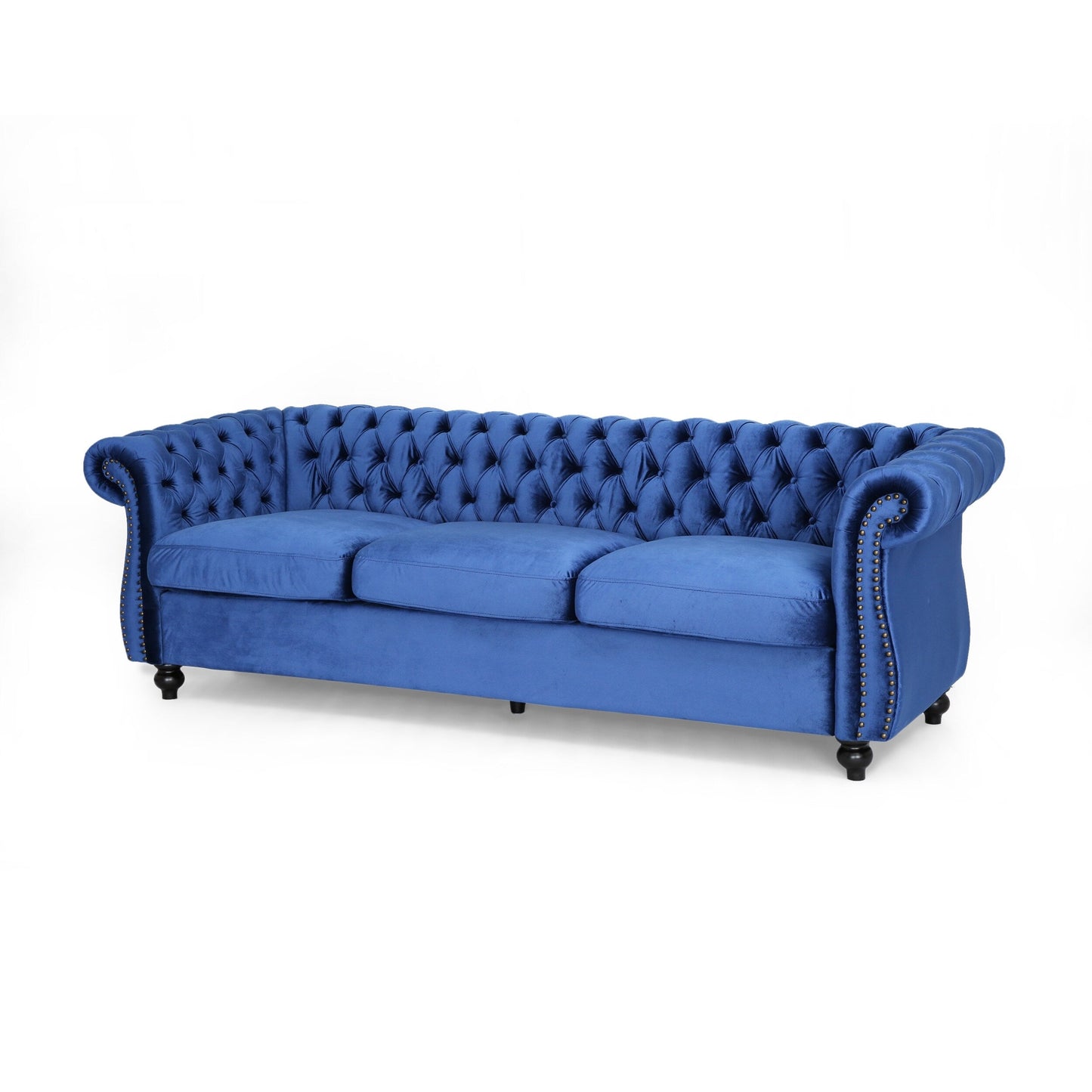 Canapé capitonné Somerville Chesterfield en velours par Christopher Knight Home