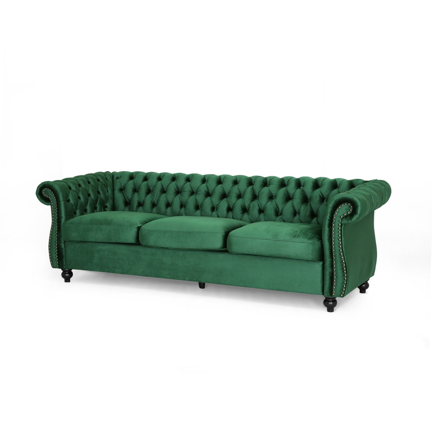 Canapé capitonné Somerville Chesterfield en velours par Christopher Knight Home