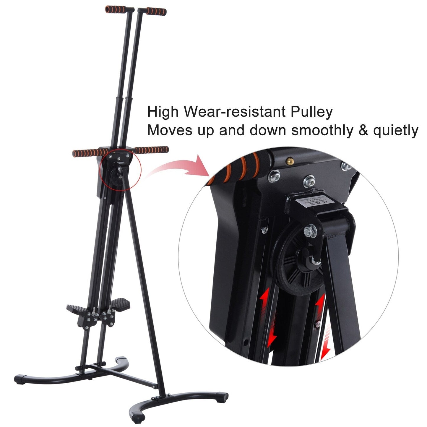 Soozier Steel Vertical Stair Climber Exercise Machine - 28L x 26W x 82H