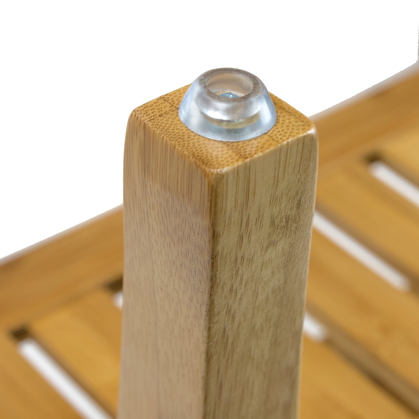 Sorbus Bamboo Shower Bench/Stool Wood Storage & Seating for Bathroom