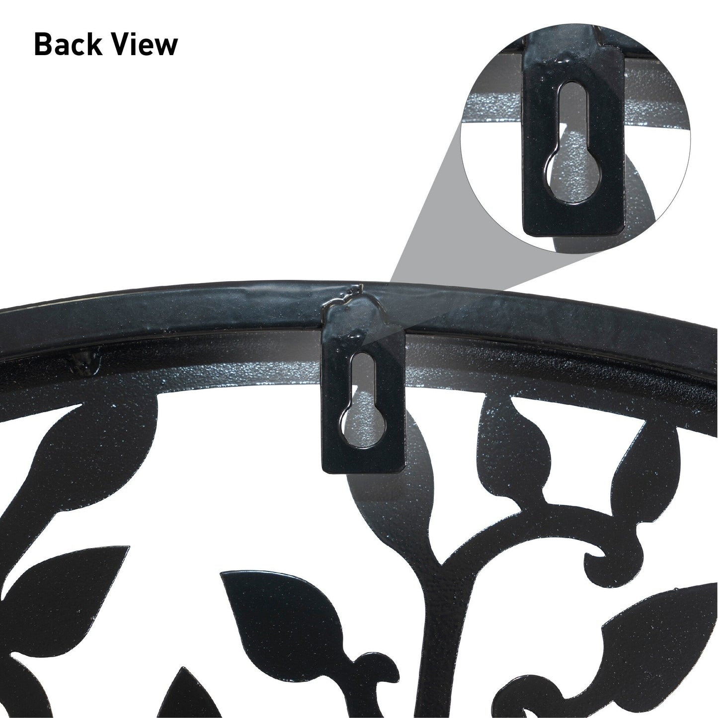 Southern Patio Tree of Life Black Metal Outdoor Wall Art