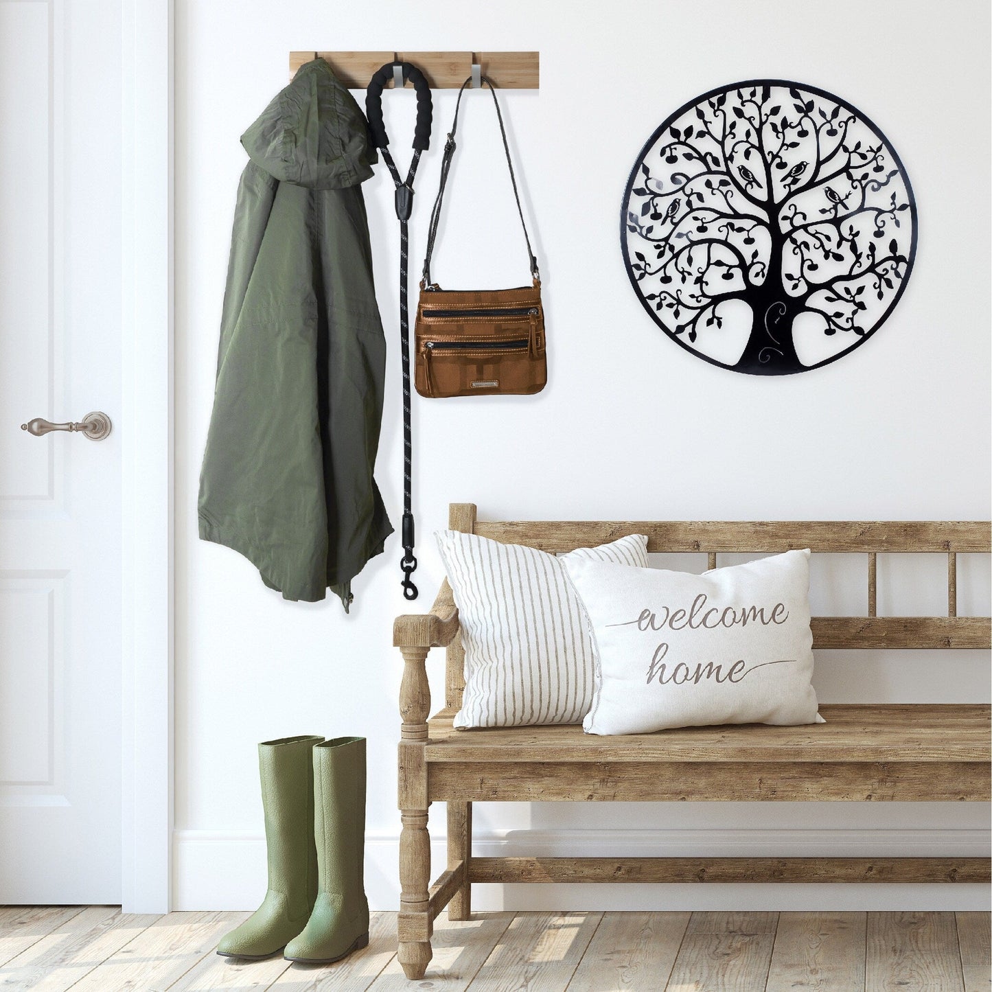 Southern Patio Tree of Life Black Metal Outdoor Wall Art