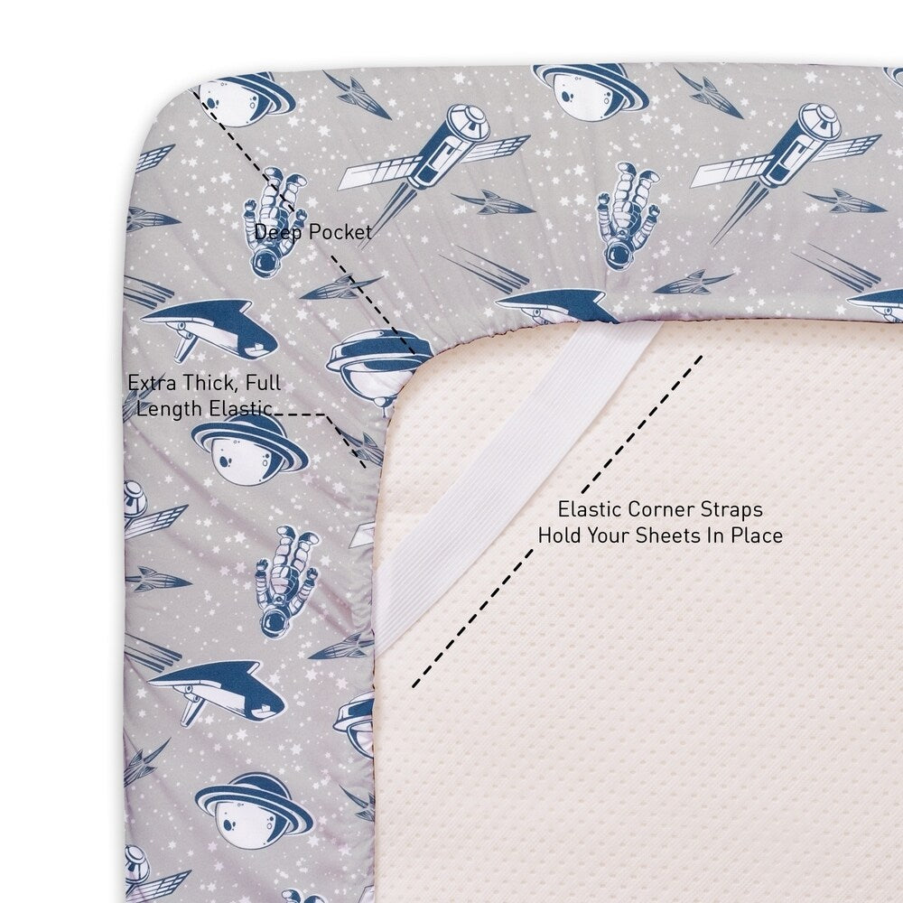 Spaceships Sheet Set by Sweet Home Collection - Multi