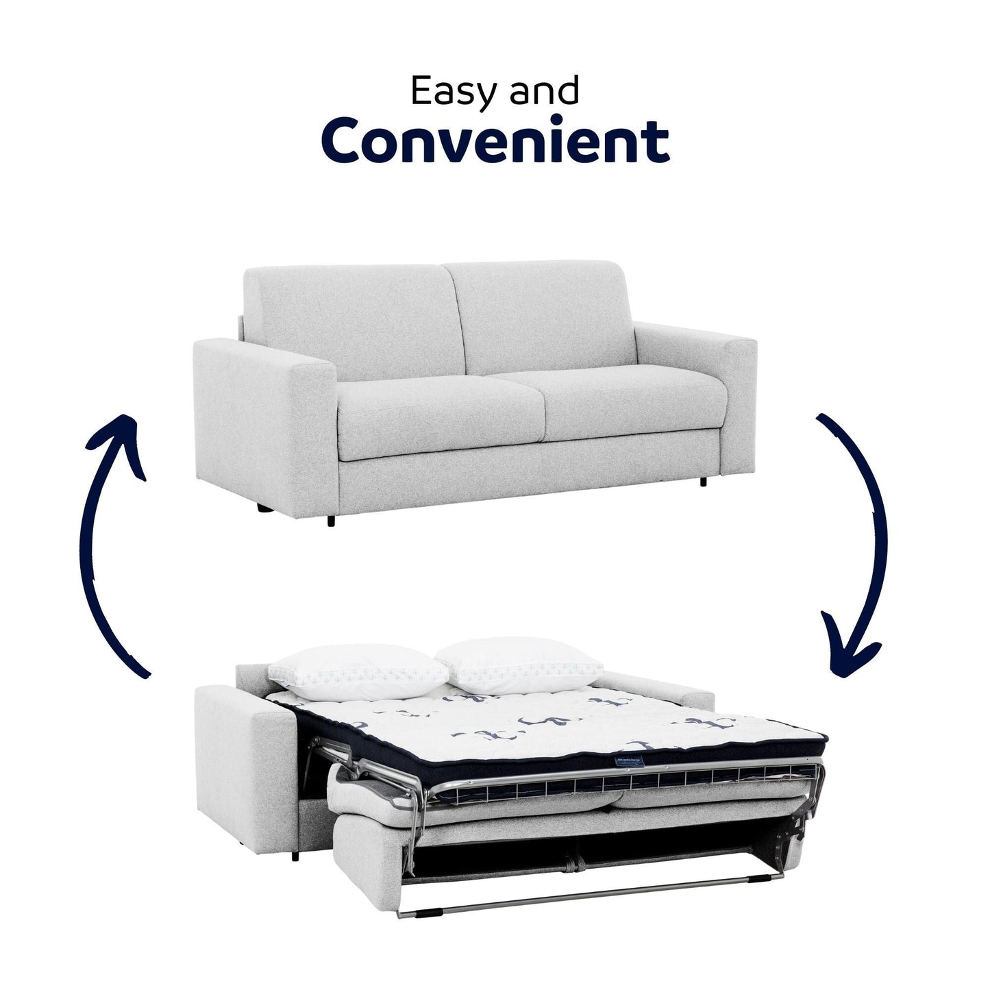 Canapé-lit double Stearns & Foster® Giotto de 78 po avec matelas en mousse à mémoire de forme