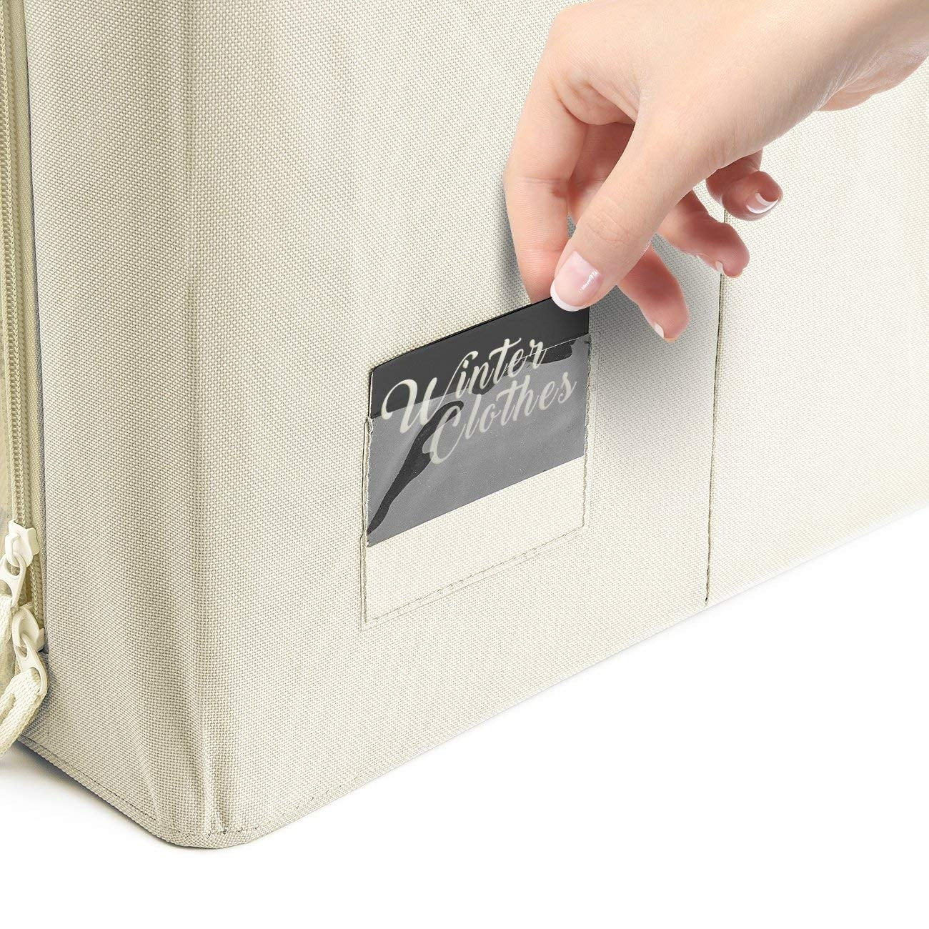 Storage Bins, Foldable Stackable Container Organizer Set with Large Window & Carry Handles