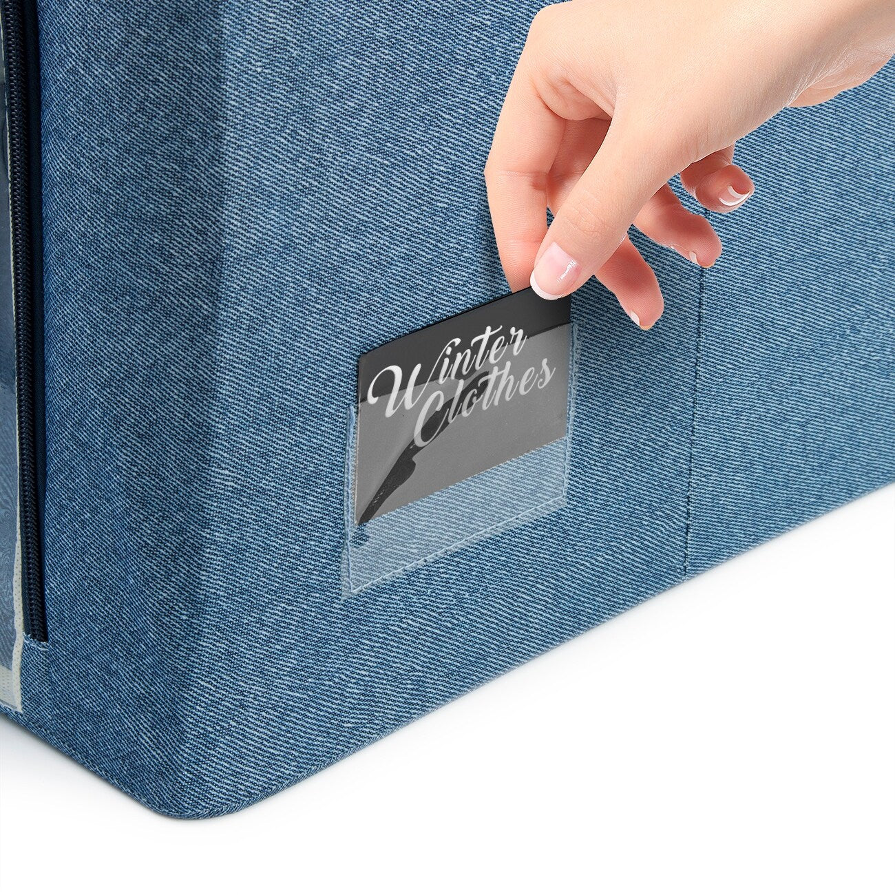 Storage Bins, Foldable Stackable Container Organizer Set with Large Window & Carry Handles