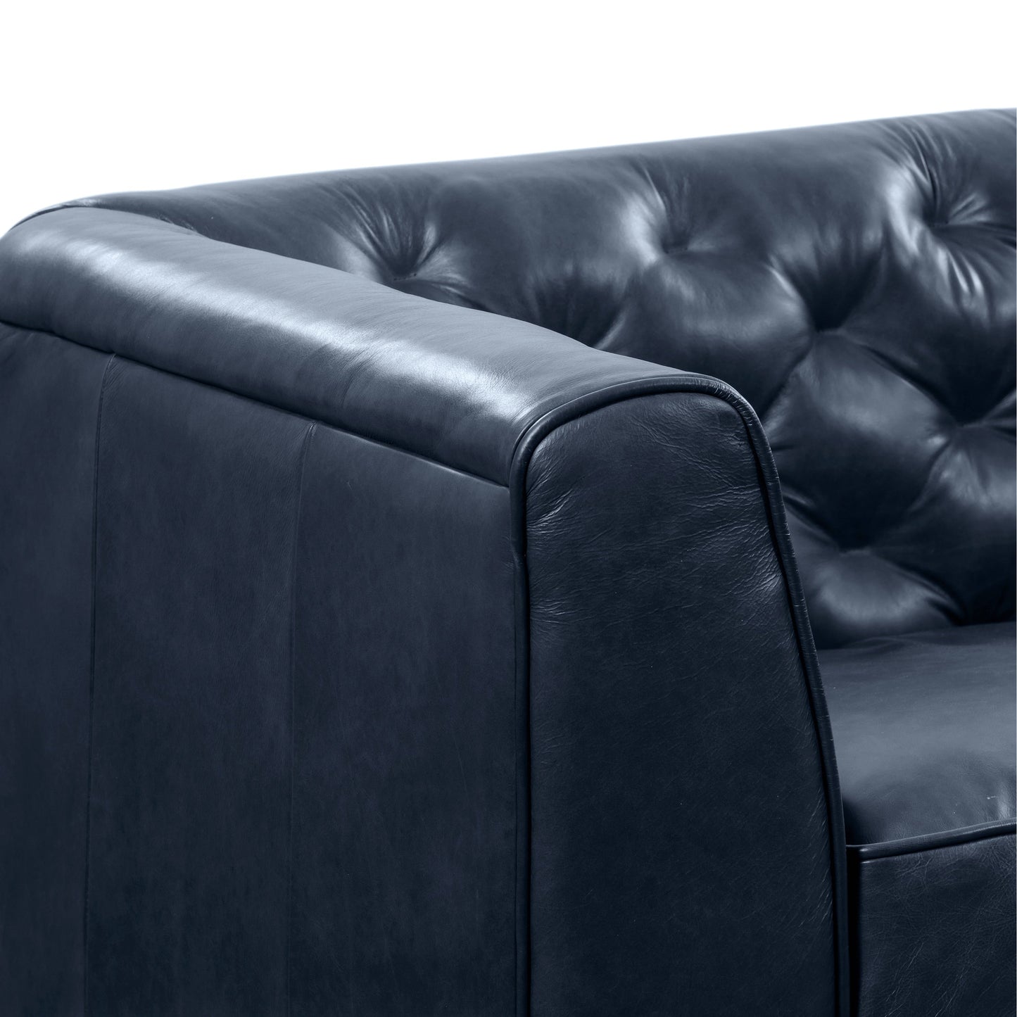 Canapé Poly & Bark Essex 89 - Cuir italien véritable pleine fleur