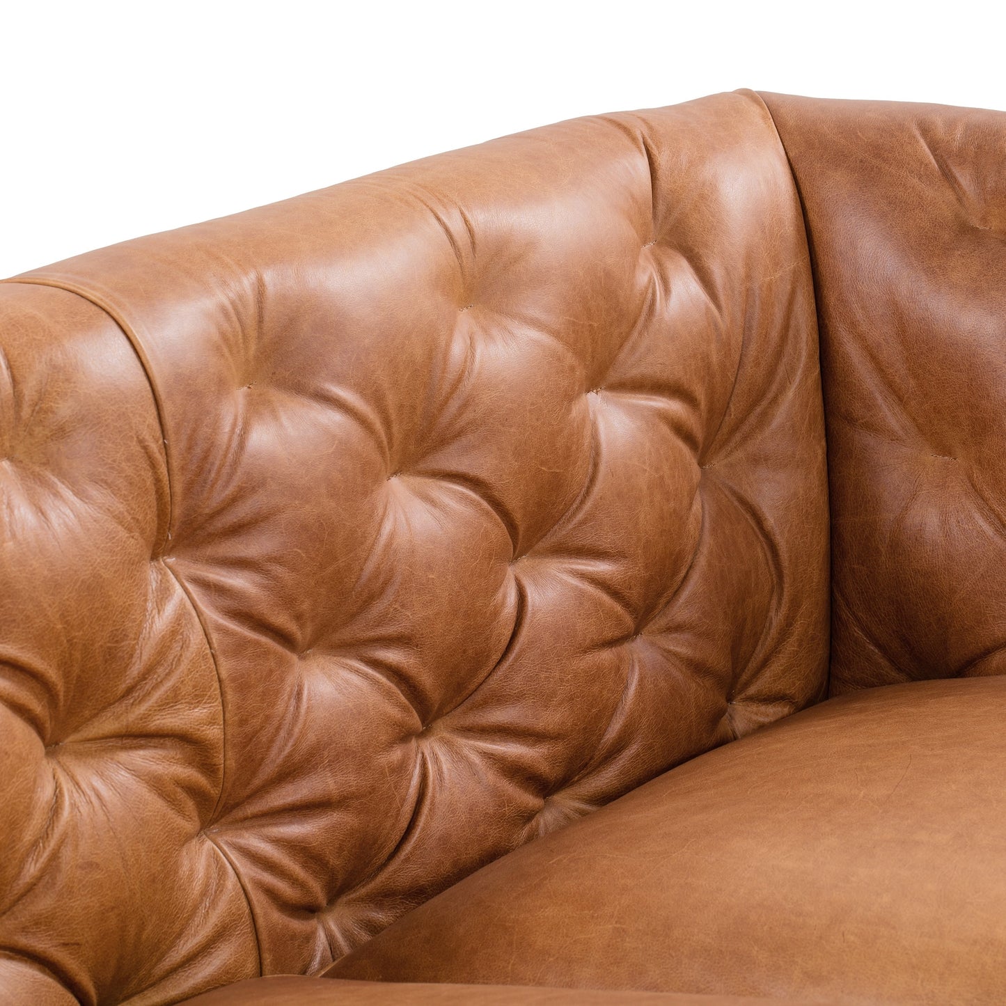 Canapé Poly & Bark Essex 89 - Cuir italien véritable pleine fleur