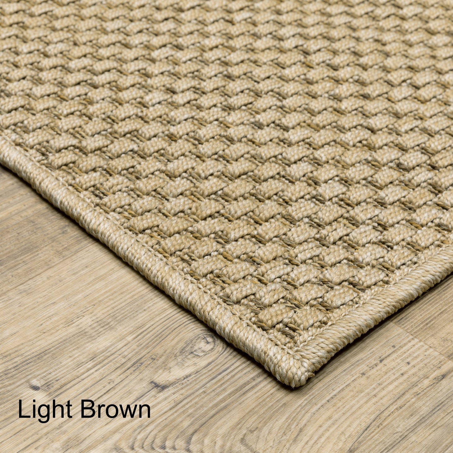 Style Haven Veranda Tonal Woven Basket Weave Indoor-Outdoor Rug