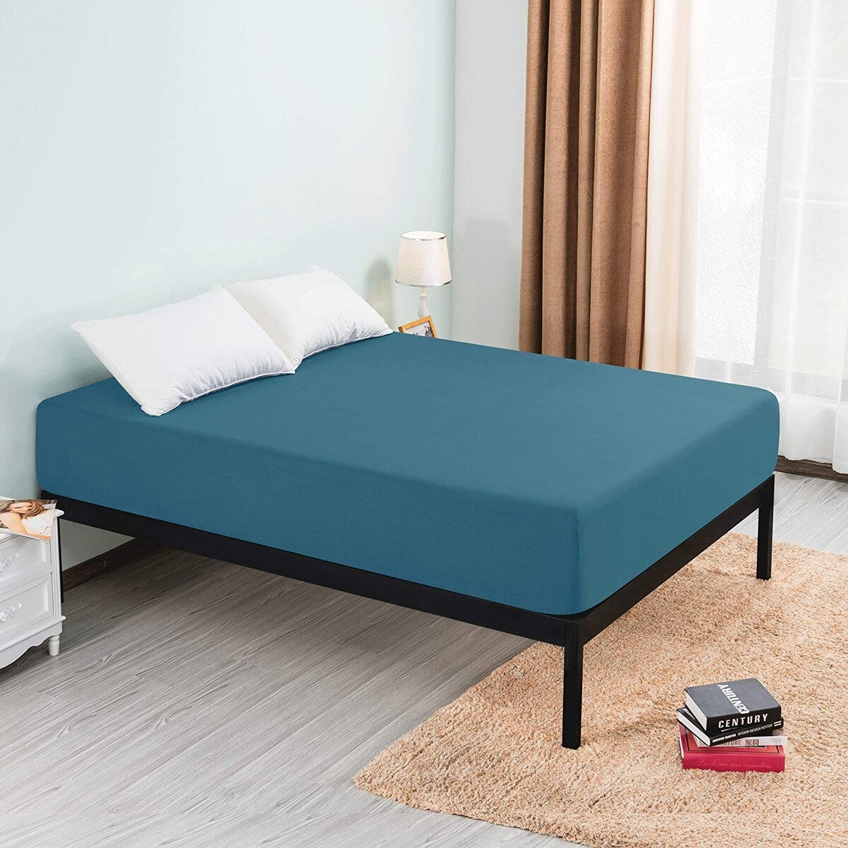 Subrtex Premium Microfiber 15-inch Deep Pocket Fitted Sheet