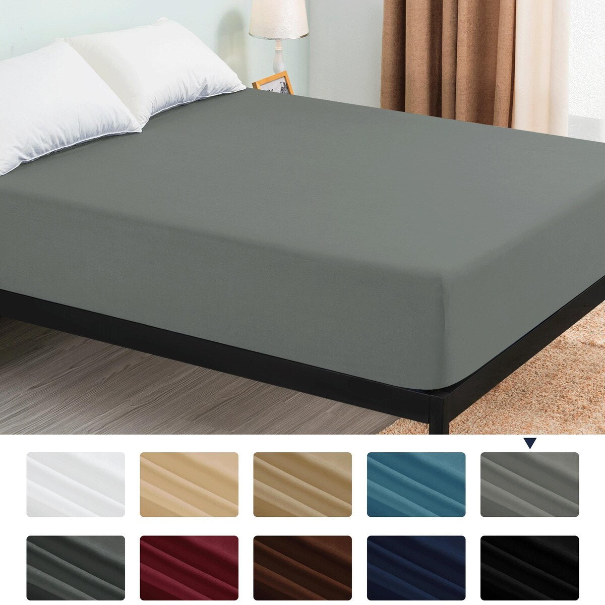 Subrtex Premium Microfiber 15-inch Deep Pocket Fitted Sheet