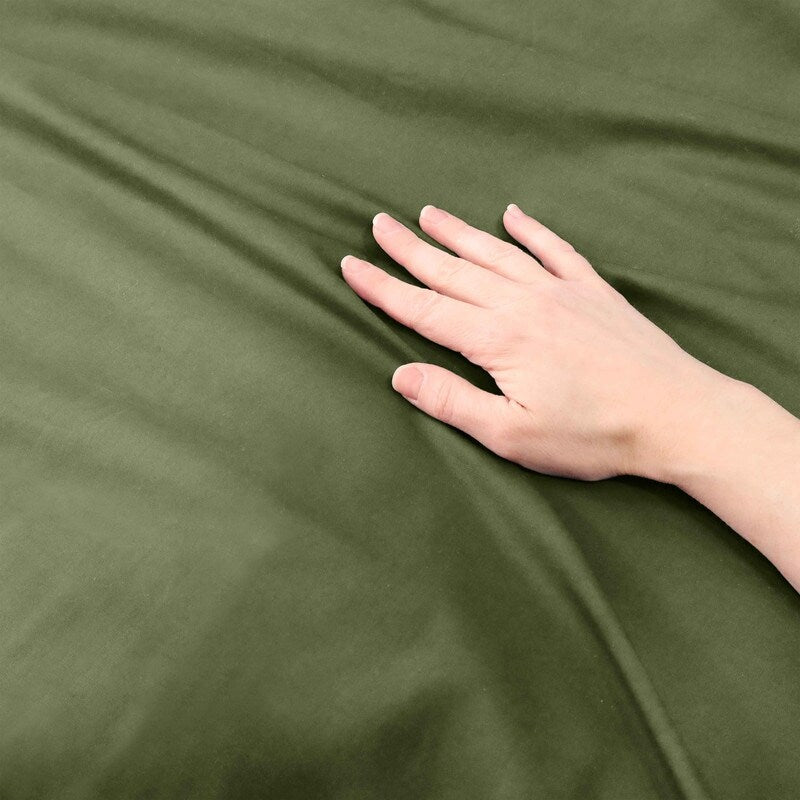 Superior 300-Thread Count Cotton Percale Duvet Cover Set