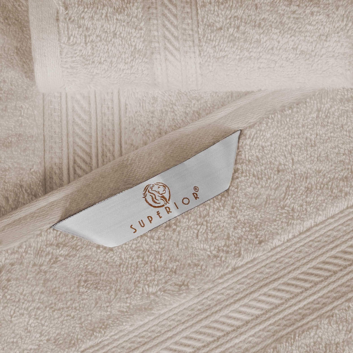 Superior 6-piece Plush Long Staple Combed Cotton Towel Set