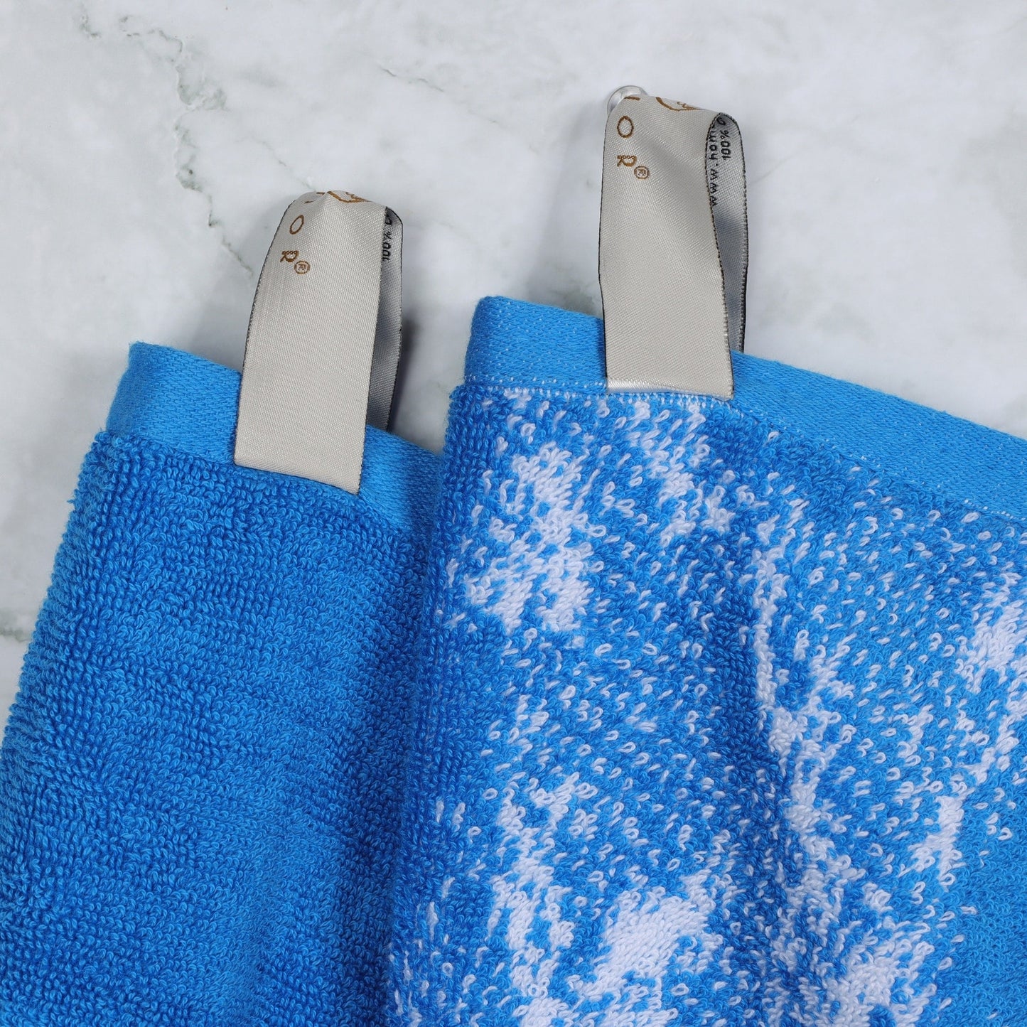 Superior Cotton Quick-Drying Solid and Marble 10 Piece Towel Set