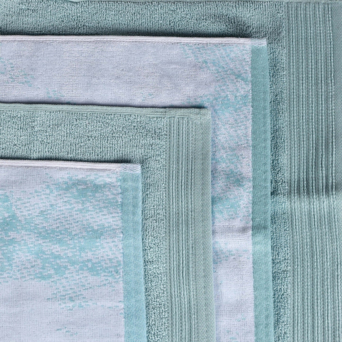 Superior Cotton Quick-Drying Solid and Marble 10 Piece Towel Set