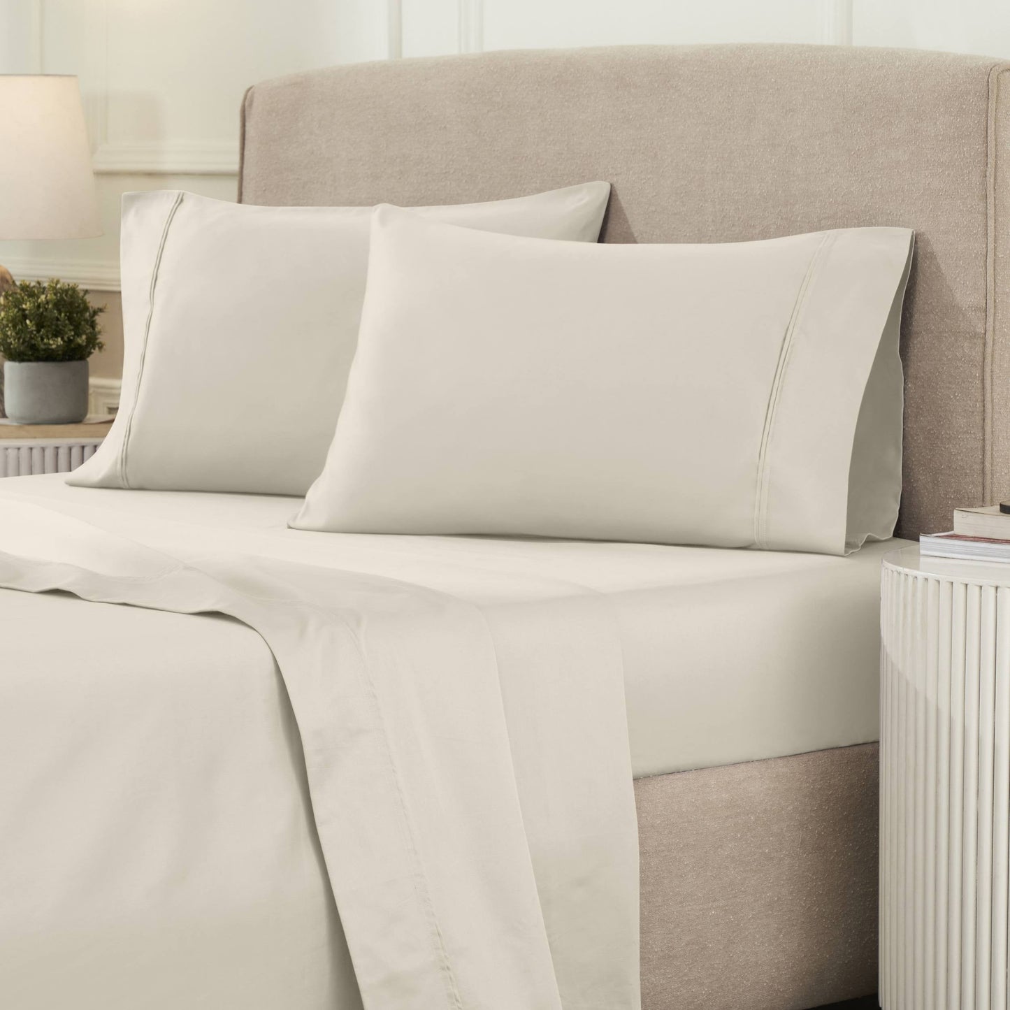 Superior Egyptian Cotton 1200 Thread Count Eco-Friendly Solid Sheet Set