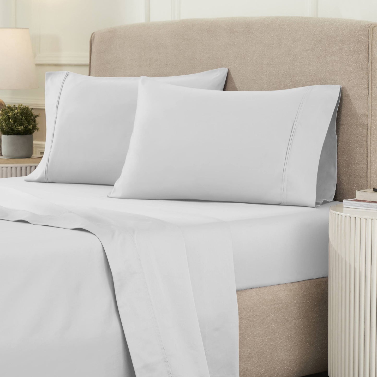Superior Egyptian Cotton 1200 Thread Count Eco-Friendly Solid Sheet Set